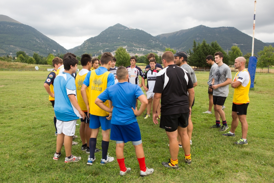 Iniziato il camp di specializzazione Rugby Gubbio Clinics