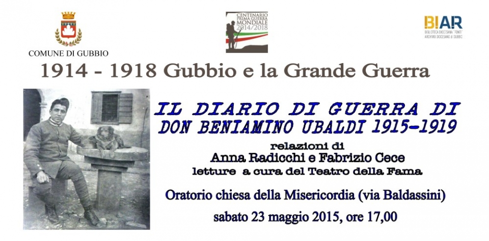 IL DIARIO DI GUERRA DI DON BENIAMINO UBALDI 1915-1919