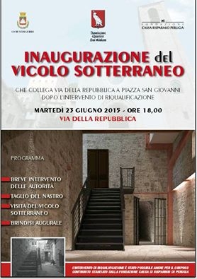 Inaugurazione vicolo sotterraneo in San Giovanni