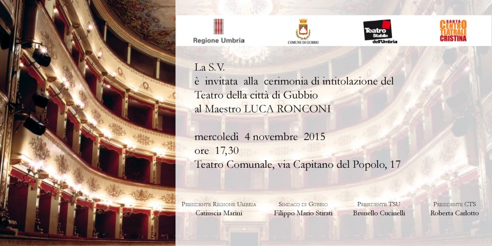 Intitolazione del Teatro Comunale a Luca Ronconi