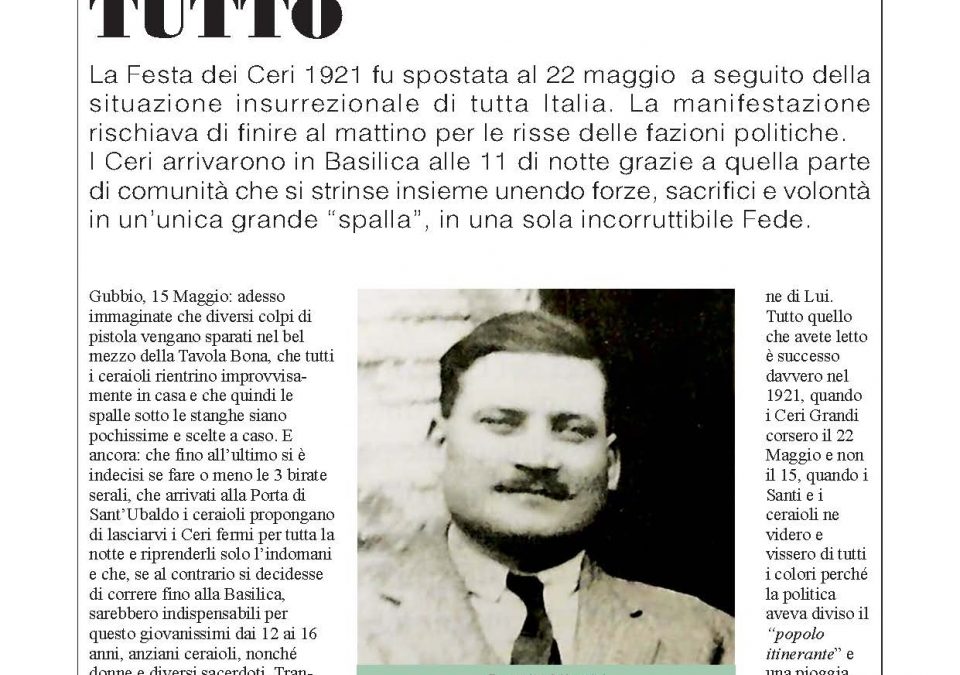 1921: la Corsa dei Ceri, nonostante tutto.