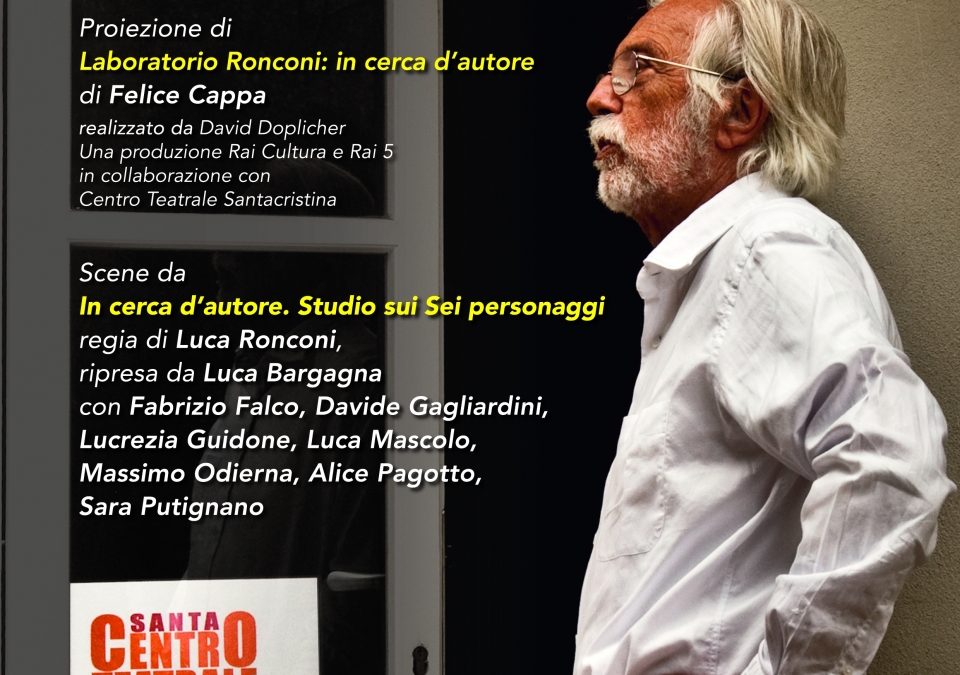 Serata per Luca Ronconi: venerdì 2 settembre, Teatro Comunale LR ore 21:00