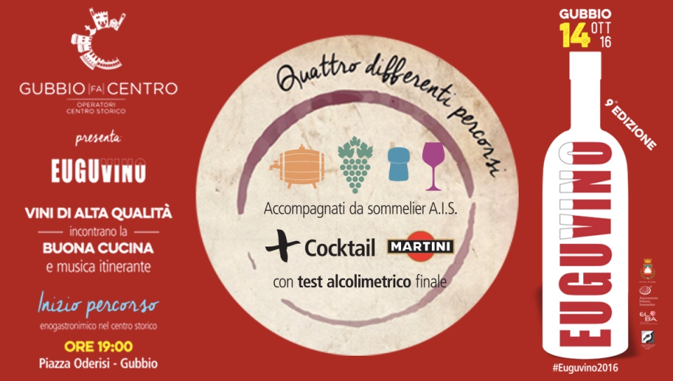 9 edizione di EUGUVINO, venerd&igrave; 14 ottobre dalle 19:00