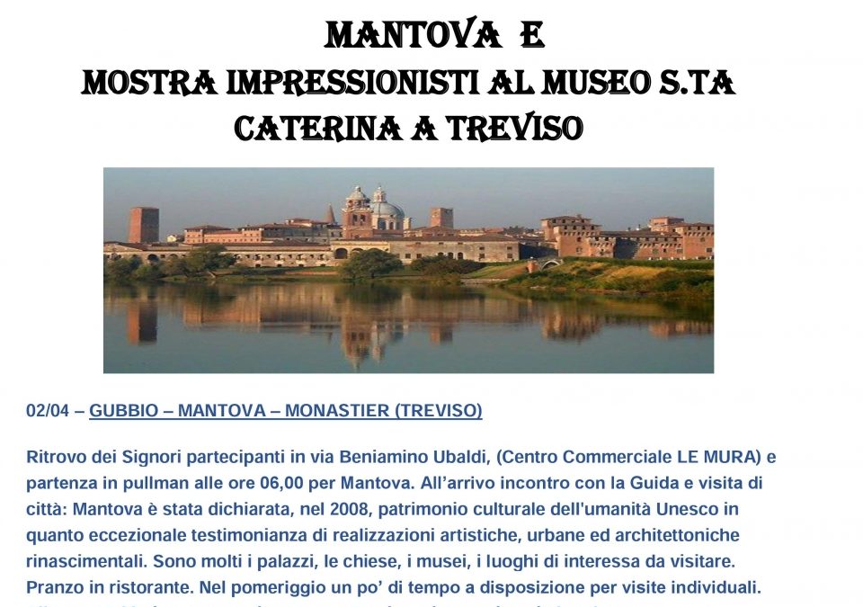 GITA MANTOVA-TREVISO mostra Impressionismo