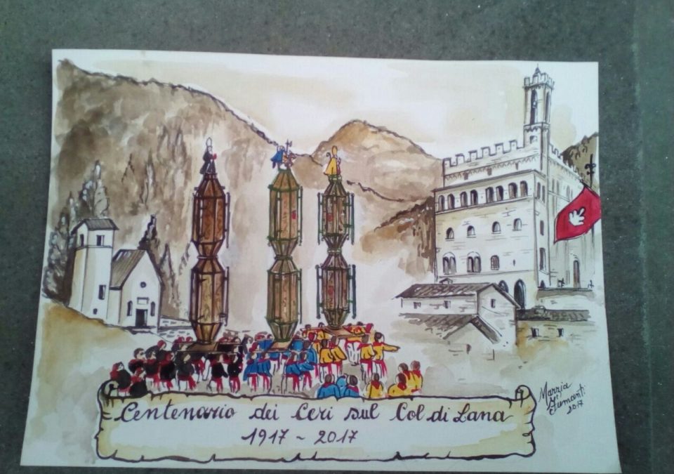 L'annullo postale dei Ceri 2017 celebreà il Col di Lana: Il Maggio al lavoro per la realizzazione