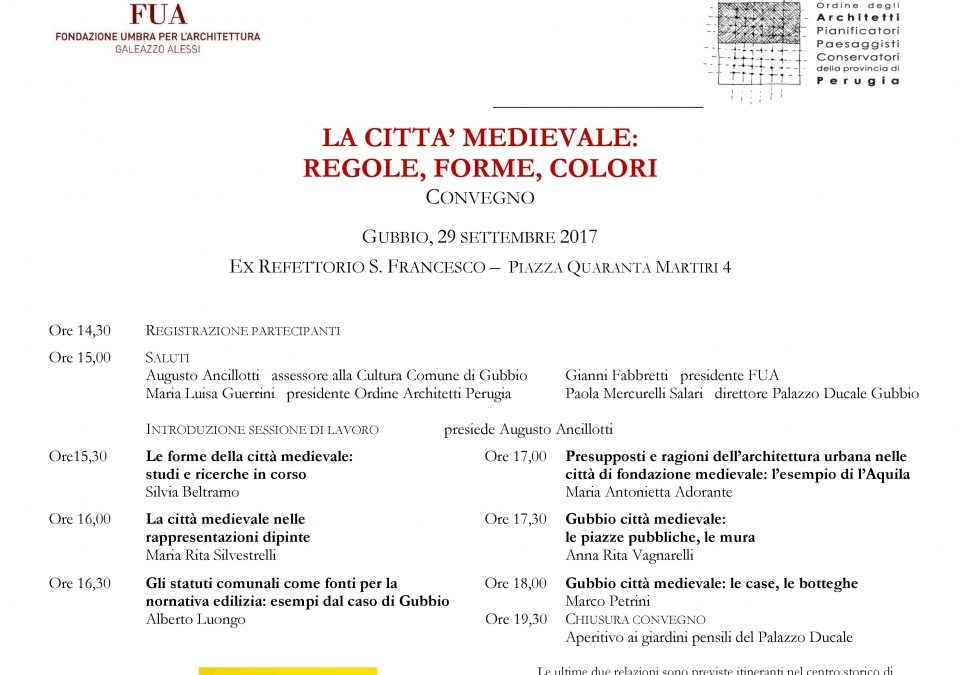 Festival del Medioevo: La città medievale (29-09-2017) ore 14:30
