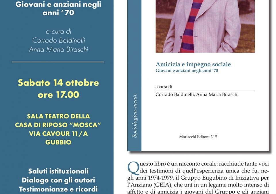 presentazione del volume: AMICIZIA E IMPEGNO SOCIALE, a cura di Corrado Baldinelli e Anna Maria Biraschi