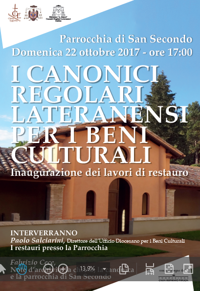 “Canonici Regolari Lateranensi per i Beni Culturali”
