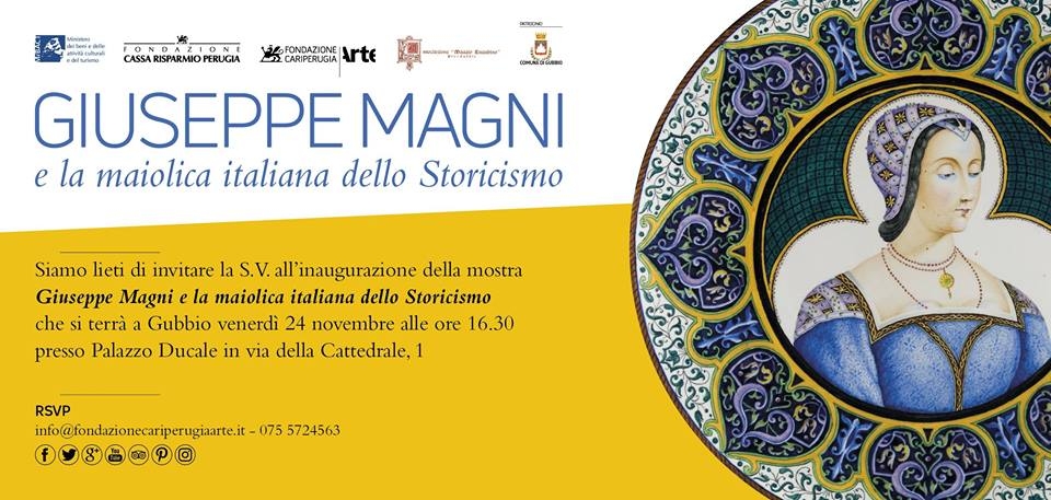 MOSTRA MAIOLICA ITALIANA DELLO STORICISMO: GIUSEPPE MAGNI. VENERD&igrave; 24 NOVEMBRE ore 16:30, PALAZZO DUCALE