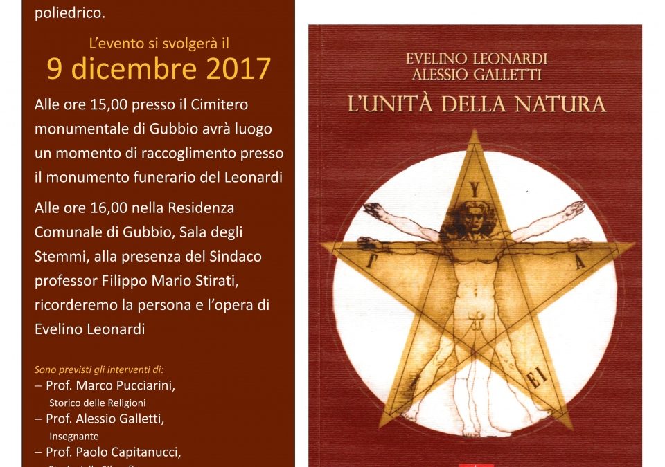 Ricordiamo Evelino Leonardi, la persona, l'opera. Sabato 9 dicembre ore 16, Residenza Comunale