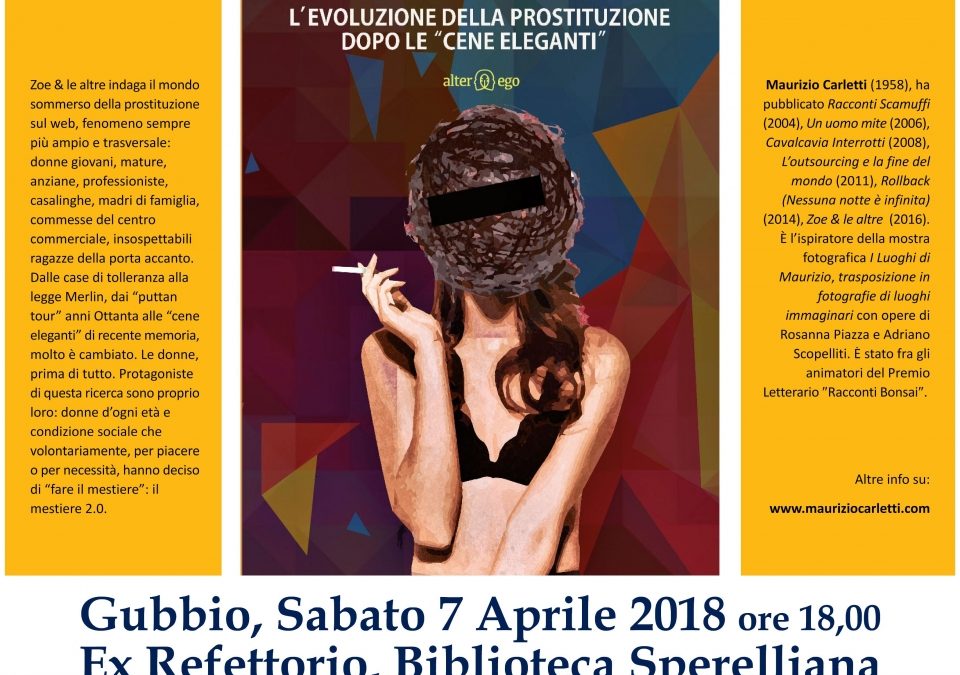 ZOE E LE ALTRE: presentazione libro, venerd&igrave; 7 aprile ore 18:00, Biblioteca Sperelliana