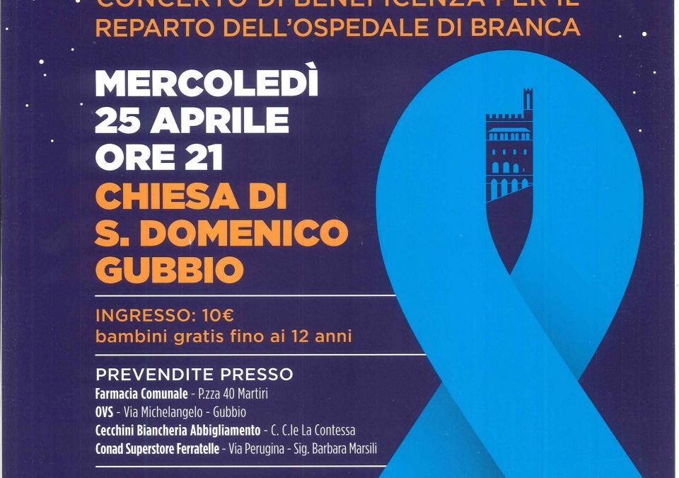 CONCERTO DI BENEFICIENZA: ANGELS PER L'ONCOLOGIA, MERCOLED&igrave; 25 APRILE ORE 21.00