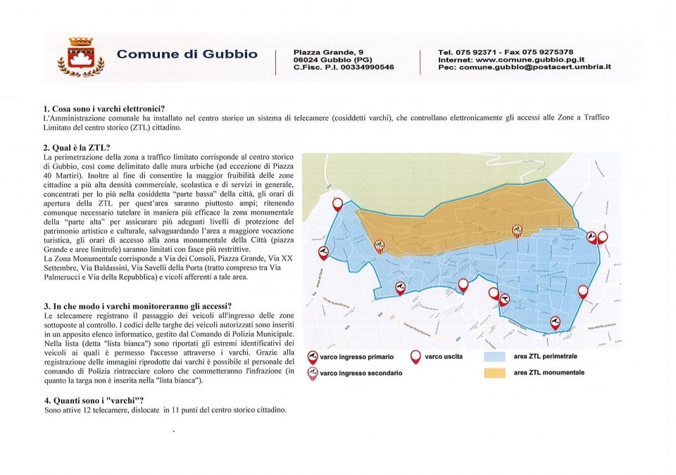 INIZIA LA FASE SPERIMENTALE DEL CONTROLLO ELETTRONICO DEI VARCHI DI ACCESSO ALLA ZTL