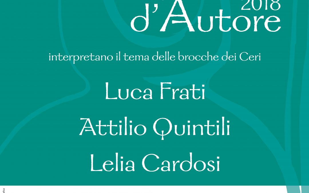 BROCCHE D'AUTORE 2018: INAUGURAZIONE VENERDI 11 MAGGIO ORE 17.00