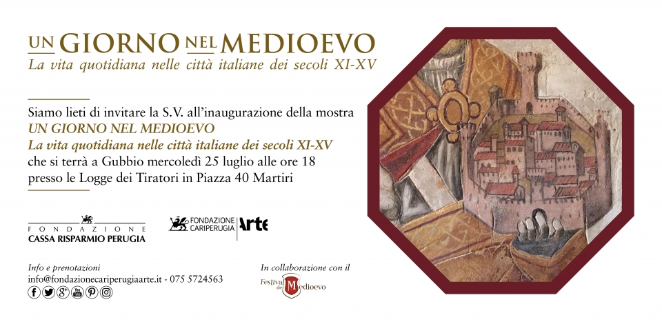 “Un giorno nel Medioevo”, alle Logge dei Tiratori di Gubbio la mostra sulla vita nelle città italiane nei secoli XI-XV