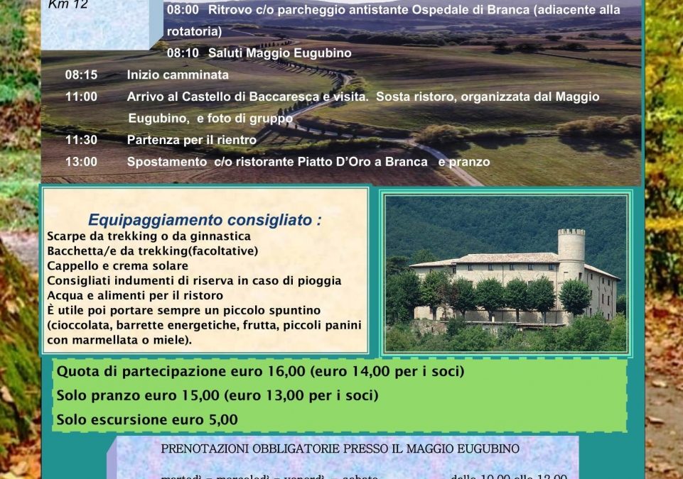CONOSCERE BORGHI E CASTELLI 2: CASTELLO DI BACCARESCA, DOMENICA 24 FEBBRAIO