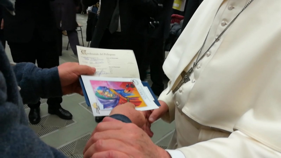 PiccolAccoglienza Gubbio da Papa Francesco