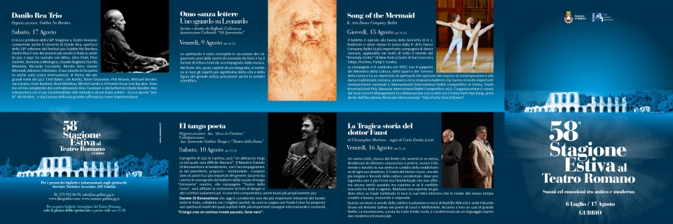 58esima Stagione Estiva al Teatro Romano
