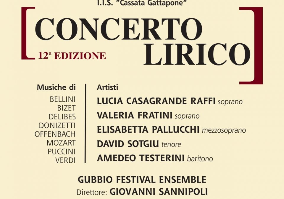 CONCERTO LIRICO –  3 novembre 2019 CHIESA DI SANTA MARIA AL CORSO ORE 17.30