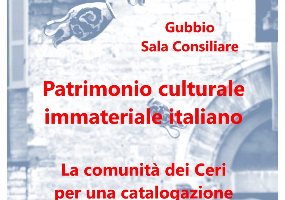 Patrimonio culturale immateriale italiano: Conferenza, oggi ore 18.00 sala Consiliare