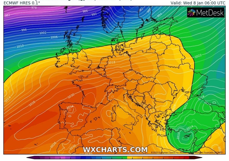 Aggiornamento meteo di venerd&igrave; 3 gennaio 2020
