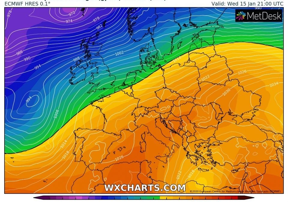 Aggiornamento meteo di sabato 11 gennaio 2020