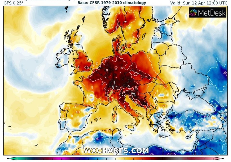 METEO CURIOSITÀ: LA PASQUA PIÙ CALDA DEGLI ULTIMI 30 ANNI? FORSE NO, MA…
