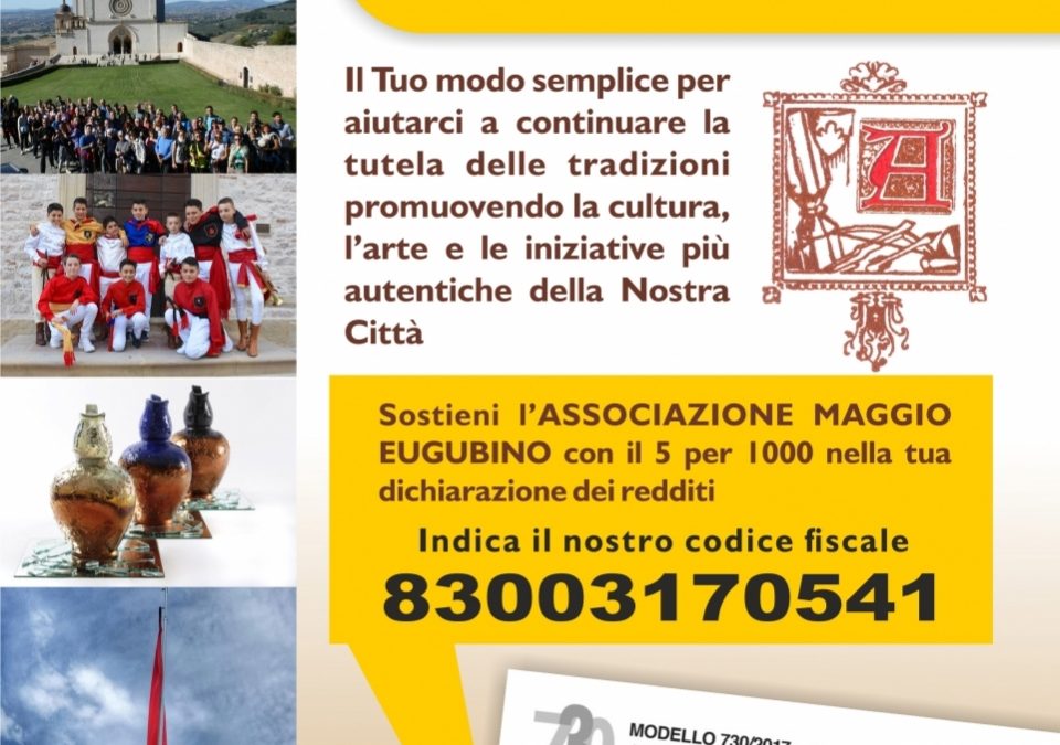 IL TUO 5 PER 1000 PER SOSTENERE LA NOSTRA ASSOCIAZIONE