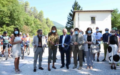 Inaugurato il percorso della ciclovia lungo il fiume Nera: Melasecche ed Agabiti “percorso strategico che prolunga l’asse ciclabile Assisi-Spoleto verso Terni, Narni, Roma”
