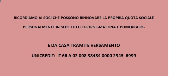 AVVISO AI SOCI: IBAN E QUOTE SOCIALI