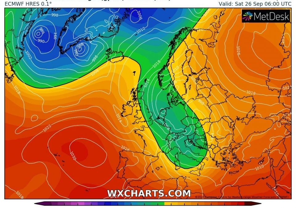 Aggiornamento meteo di gioved&igrave; 24 settembre 2020