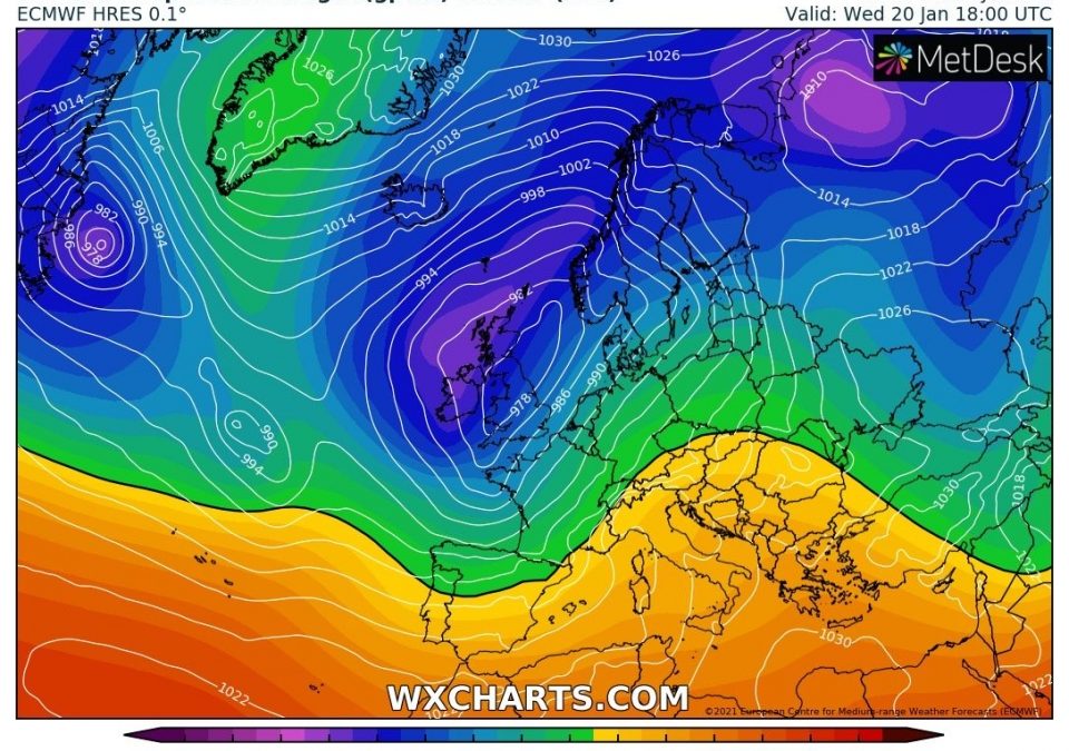Aggiornamento meteo di marted&igrave; 19 gennaio 2021