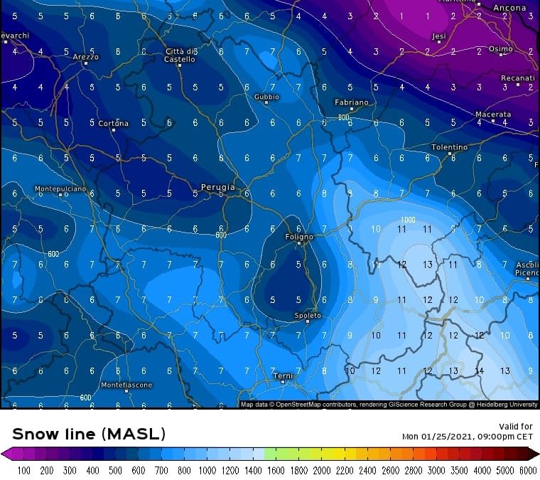 Aggiornamento meteo domenica 24 gennaio 2021
