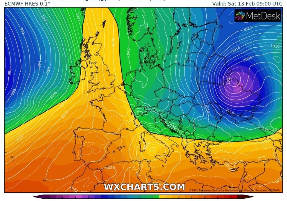 Aggiornamento meteo di gioved&igrave; 11 febbraio 2021