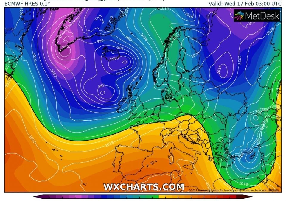 Aggiornamento meteo di marted&igrave; 16 febbraio 2021