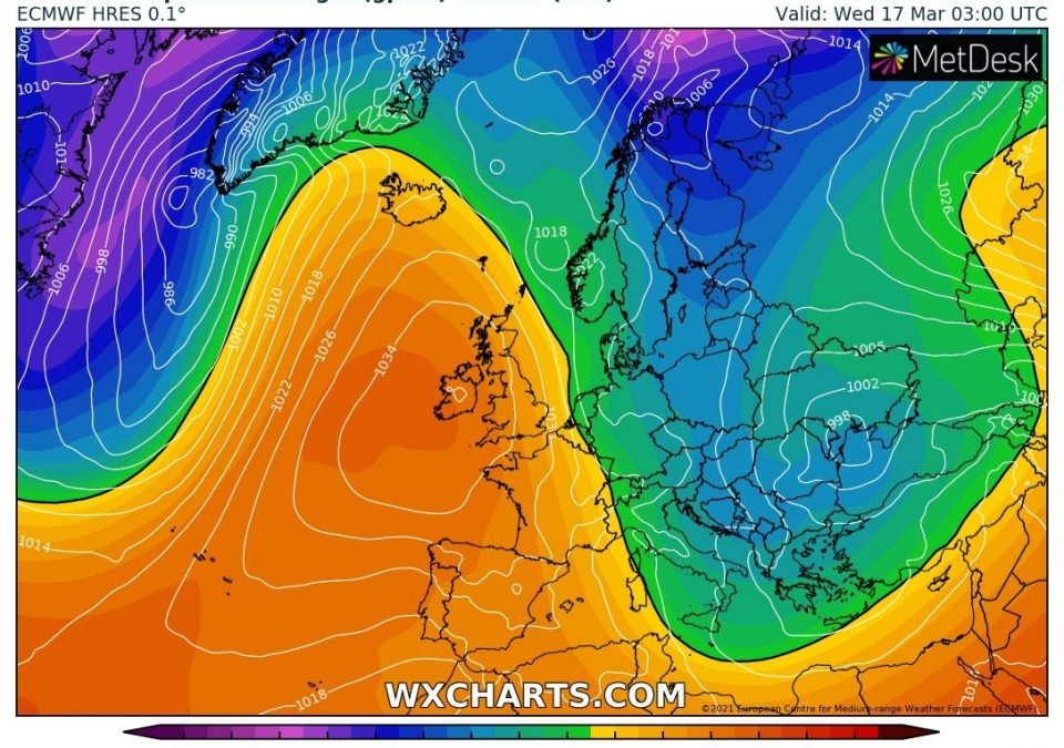 Aggiornamento meteo di domenica 14 marzo 2021