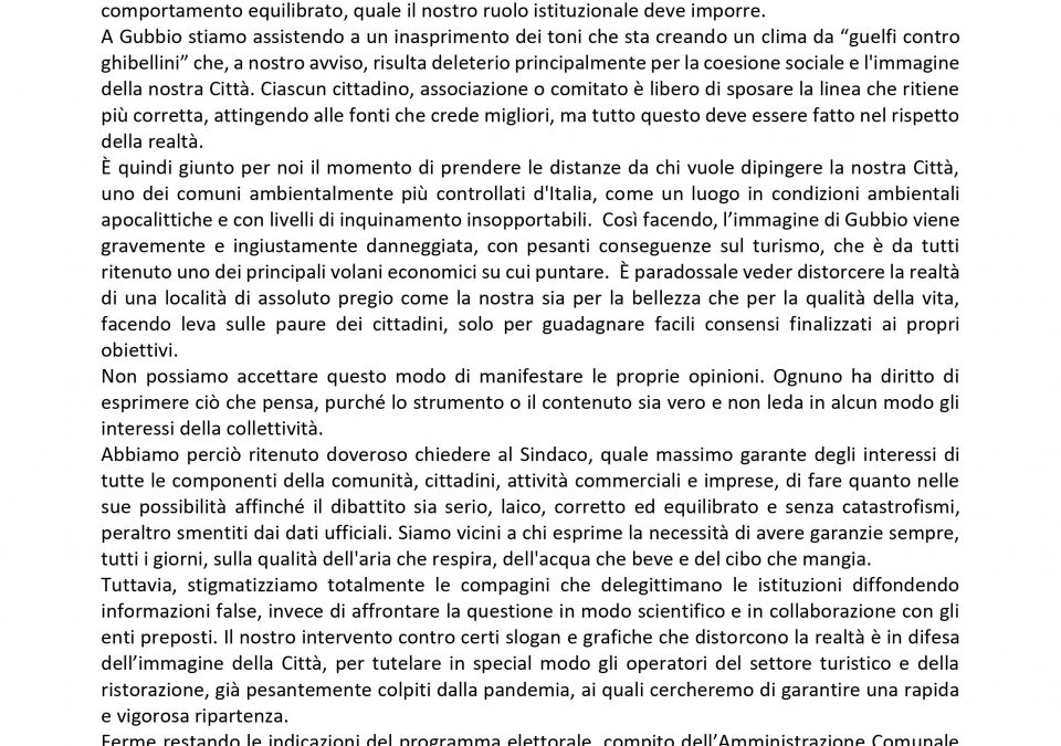 S&igrave; al dibattito, ma senza danneggiare l'immagine della citt&agrave;!