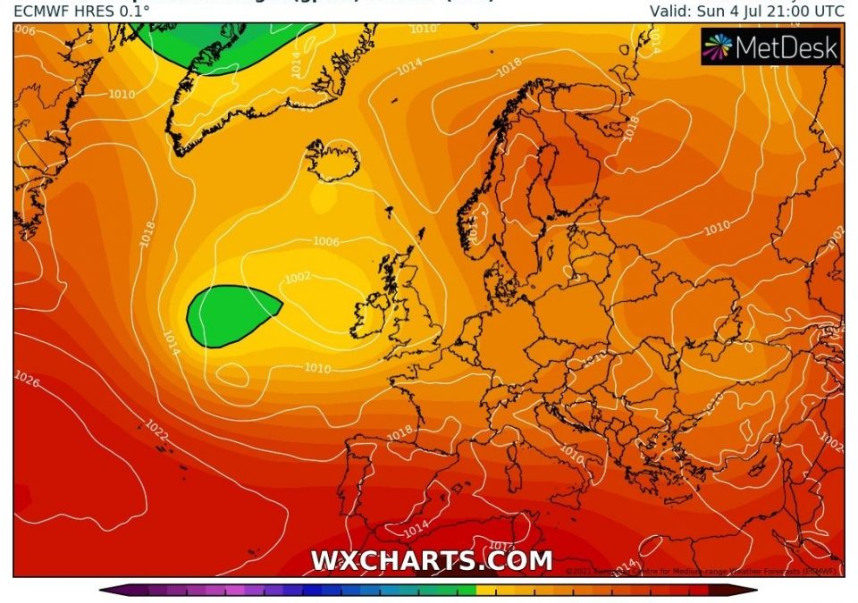 Aggiornamento meteo di gioved&igrave; Primo Luglio 2021