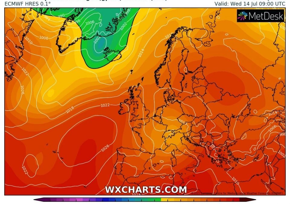 Aggiornamento meteo di lunedi 12 luglio