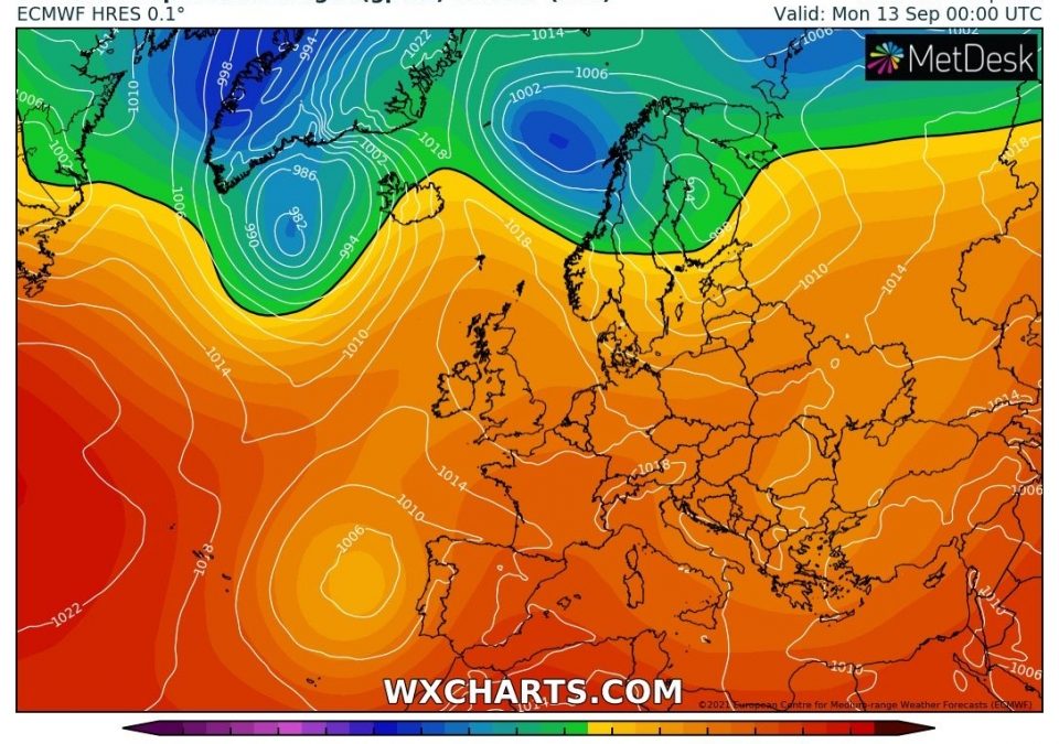 Aggiornamento meteo di giovedi 9 settembre 2021