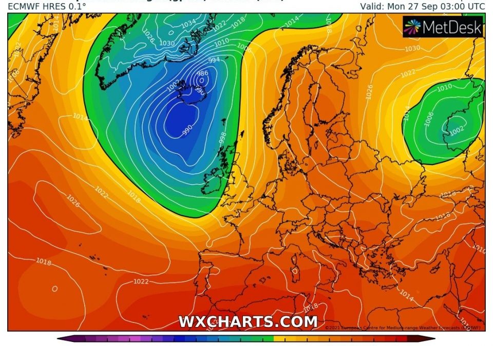 Aggiornamento meteo di domenica 26 settembre 2021