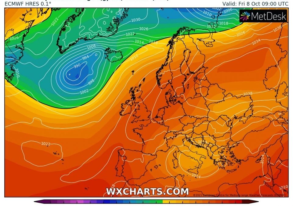 Aggiornamento meteo di mercoled&igrave; 6 ottobre 2021