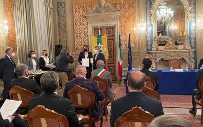 Stella al merito del lavoro al Maestro del Lavoro Stefania Fioroni.