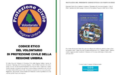 Il Codice Etico del Volontariato Umbro di Protezione Civile