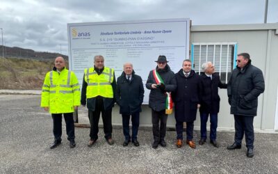 Strada statale Gubbio-Pian d’Assino, consegnati oggi i lavori del I stralcio “Mocaiana-Pietralunga”.