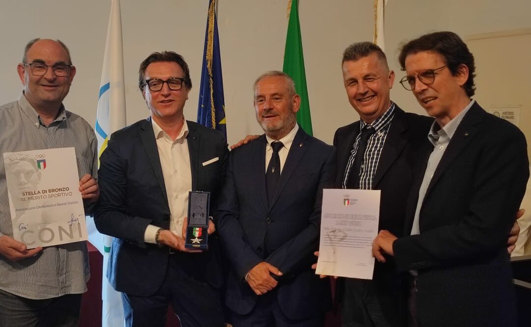 Il Basket Gubbio riceve dal CONI la Stella di Bronzo al Merito Sportivo