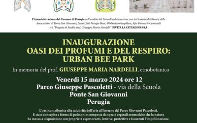 INAUGURAZIONE “OASI DEI PROFUMI E DEL RESPIRO: URBAN BEE PARK” GIUSEPPE MARIA NARDELLI