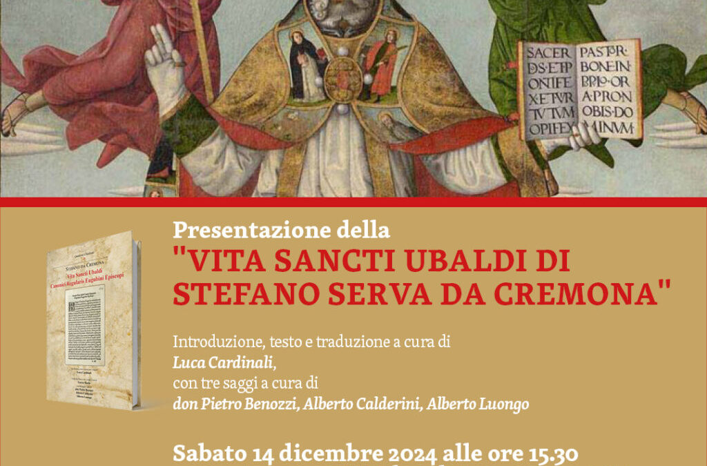 Vita sancti Ubaldi”: sabato 14 dicembre la presentazione del volume