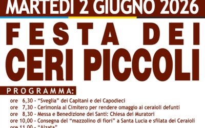 FESTA DEI CERI PICCOLI 2026: PROGRAMMA